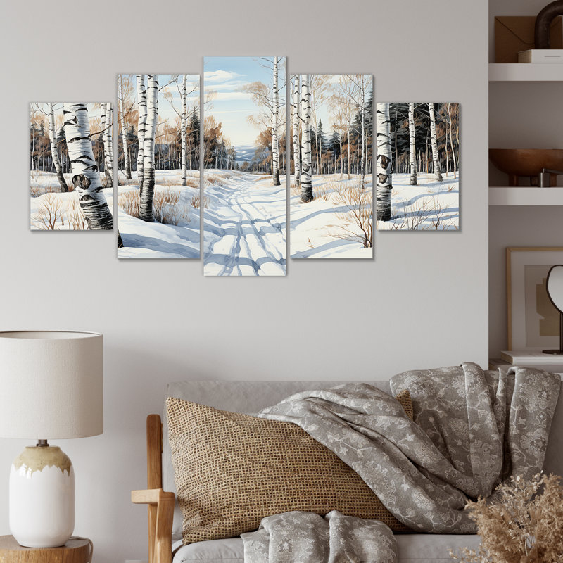 Hiver, bouleau, forêt, forêt II