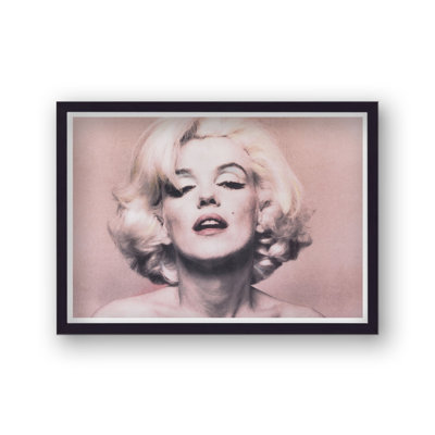 Marilyn Monroe Seductive Pose Pink Pop Art Style 1 Piece Single Picture Frame Wall Art