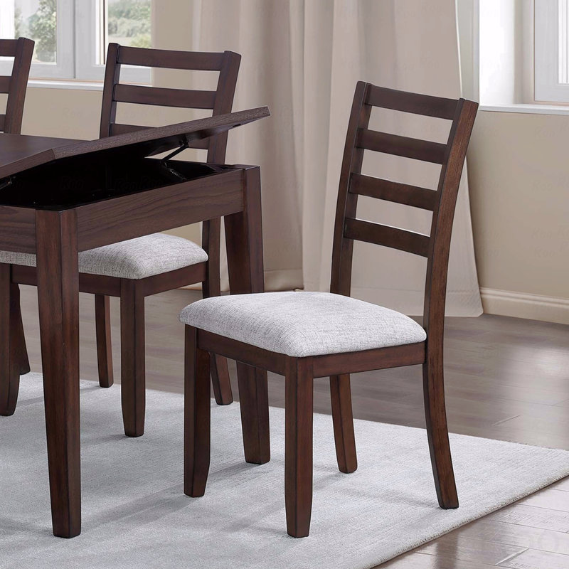 Ensemble de 2 chaises de salle à manger avec siège rembourré et pieds d'appoint courbés