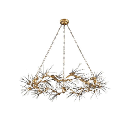 Light Vertical Structure Kahekili Waving Quartz Pendant Chandelier