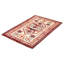 Tapis décoratif en laine de conception unique 3 pi 7 po x 5 pi 9 po noué à la main gris de couleur crème/rouge/bleu marine