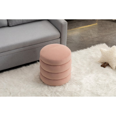Velours rembourré de mousse rose - capacité de 250 lb, pour tabouret doux de 17,1 po de largeur à l'intérieur, salon