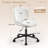 Armless Swivel Office Chair With U-Curve Ergonomic Seat And Silent Wheels-850631034