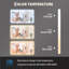 Miroir de salle de bain avec lumières, à intensité variable, anti-buée, rétro-éclairé et éclairé à l'avant, miroir de salle de bain intelligent pour mur, fonction mémoire, incassable (horizontal / vertical)-340710641