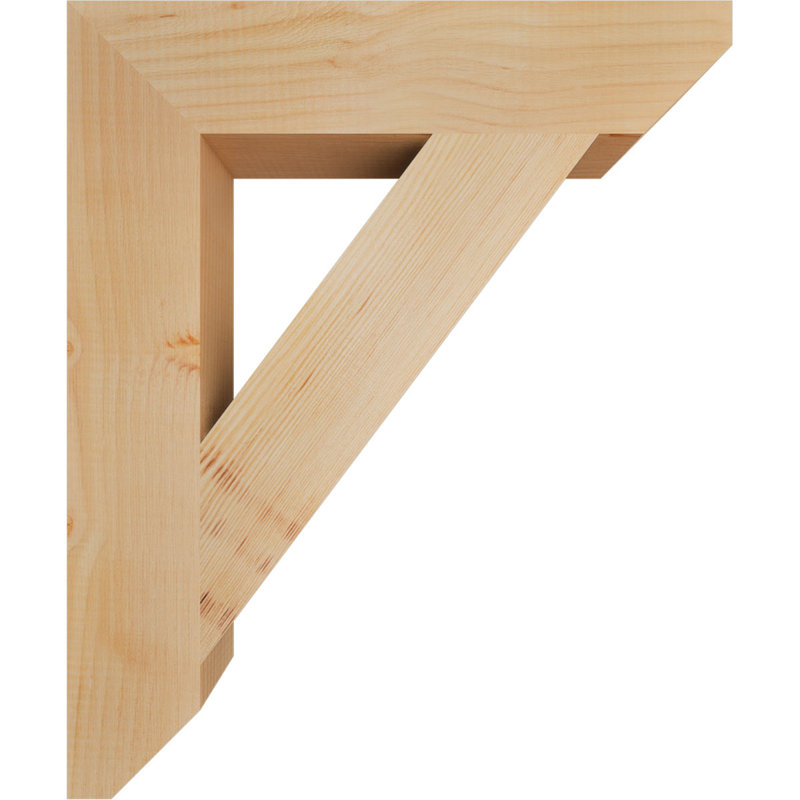 Support traditionnel en bois rustique à lattes, Sapin de Douglas, H 24 po x l 3,5 po x P 20 po