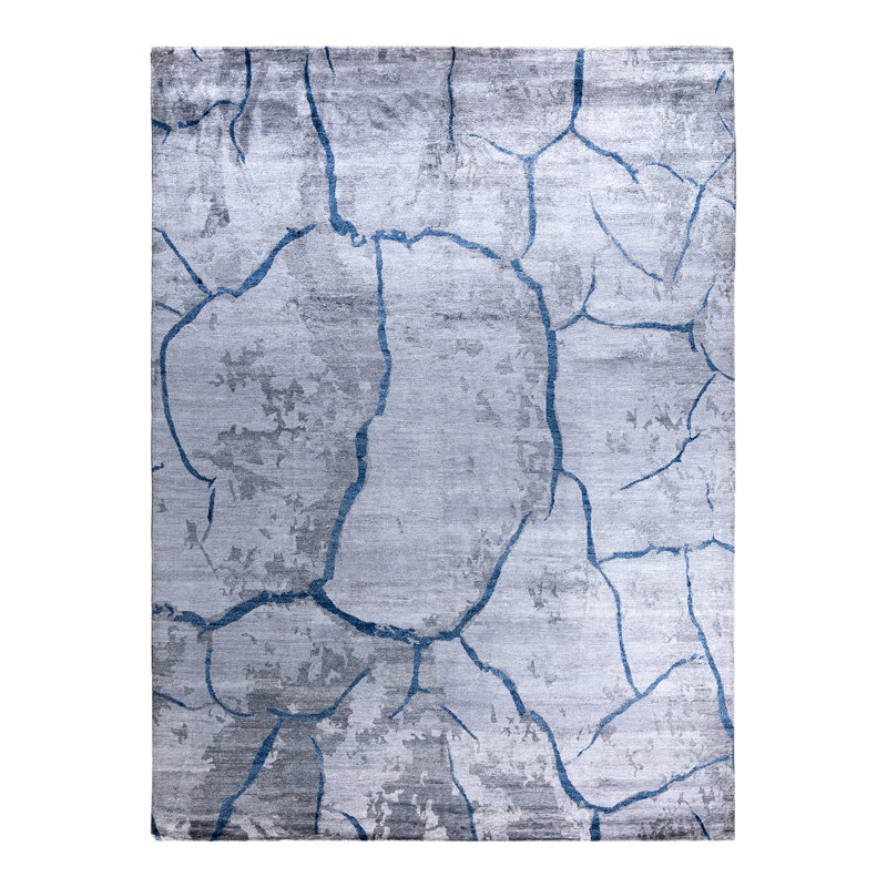 Overdyed One-of-a-Kind Rectangle 9'1" X 12'1" Hand Knotted Area Rug