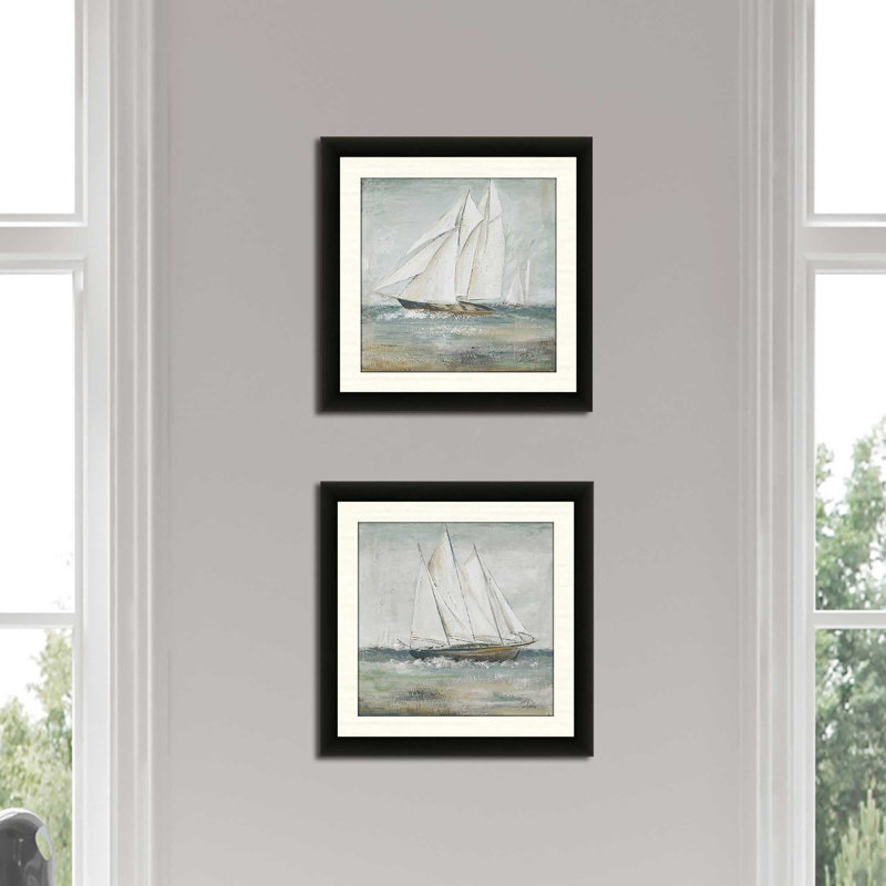 Cape Cod Sailboat I' Print Under Glass