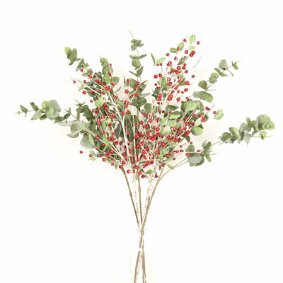Branche de bouleau en baies d'eucalyptus artificiel de 40 po pour vase, fond de verdure de campagne, bouquet floral en vrac à longue tige pour le mariage