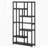 78.7" Extra Tall 7-Tier Industrial Black Etagere Bookcase-395612371