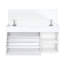Banc de hall d'entrée avec rangement pour chaussures, 3 tiroirs rabattables, armoire cachée, support rotatif, triple compartiment relevable, coussin imperméable et anti-rayures pour le couloir, blanc-575867302