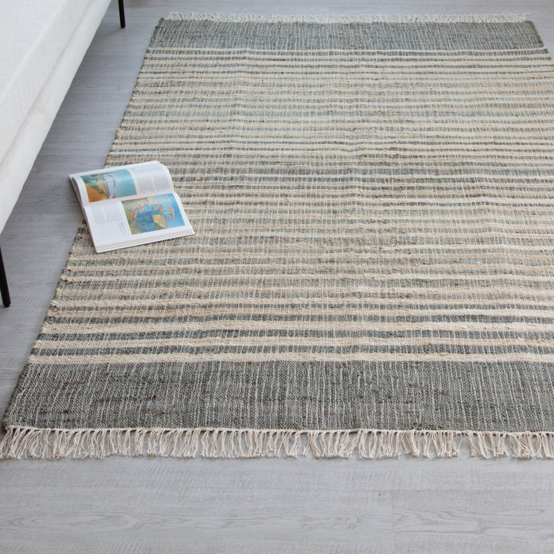 Mitzy Hand Loomed Striped Indoor Rug, Rectangle 8' x 10'