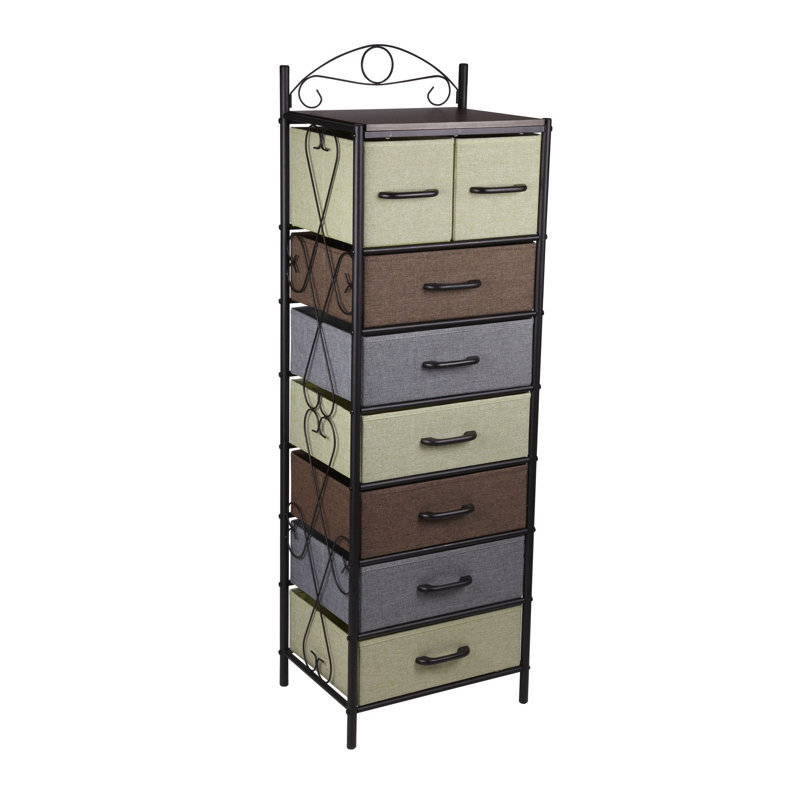 Brundrett 8 Drawer Storage Drawer, Brown/Green/Blue
