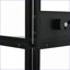 5-Tier Corner Shelf with LED Light &amp; USB Plug, Glass Holder | Metal &amp; MDF | Black