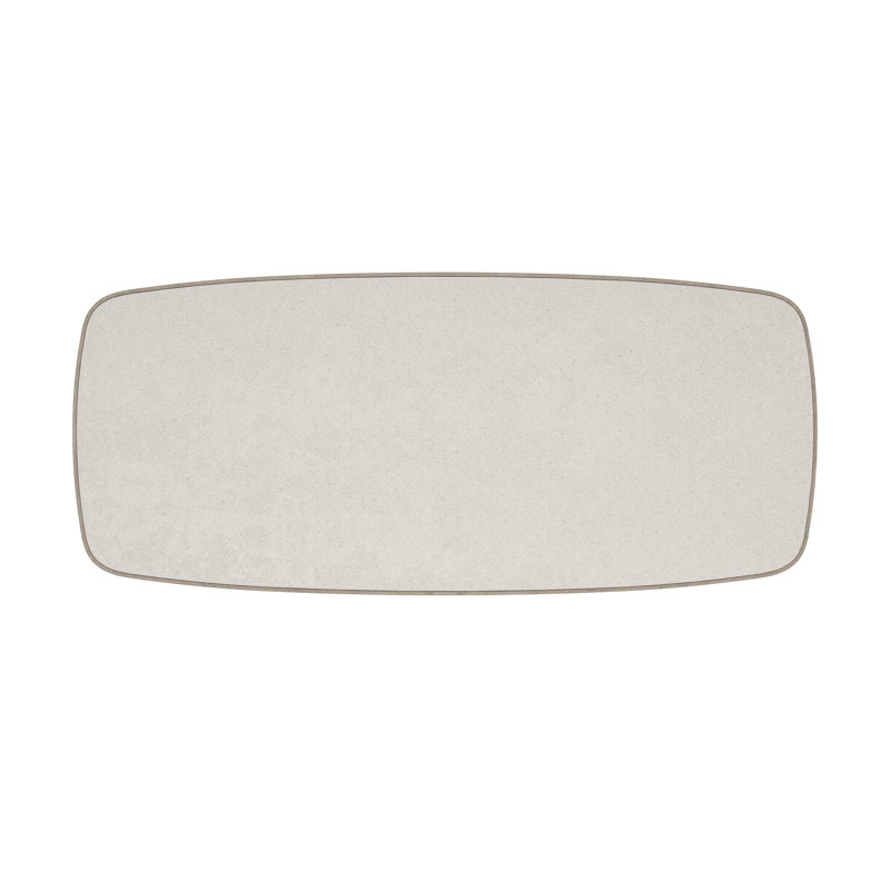 Santorini Oval Stone Top Solid Wood Base Dining Table