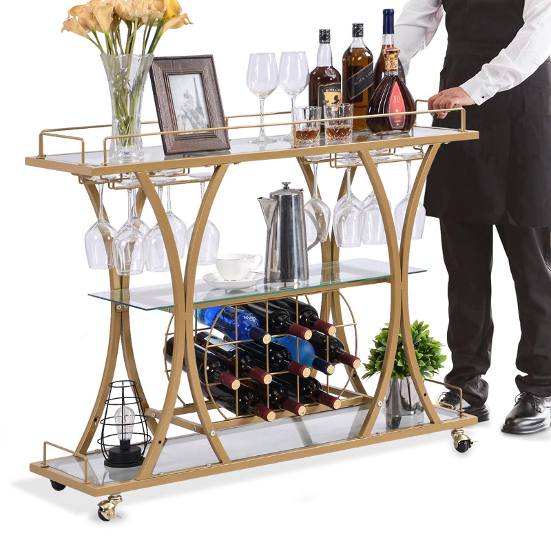 Forbin Serving Cart, Gold