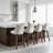 Counter Height Swivel NailHead Upholstered Bar Stools (Set of 4)-321454405