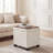 15.3" Square Linen Storage Ottoman Bench