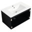Meuble-lavabo de salle de bain avec lavabo en céramique. 30 po flottant. . Porte à fermeture en douceur. Contreplaqué noir. Rangement attrayant, moderne et généreux