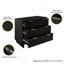 Commode Granville en noir (3 tiroirs)