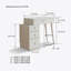 Bureau en bois blanc sans miroir 80Cm