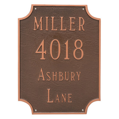 Waterford 4-Line Wall Address Plaque