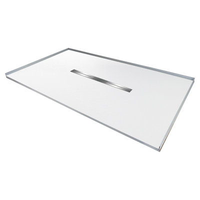 Transolid Trimslate 63-in x 32-in Zero Threshold Shower Base with Center Drain