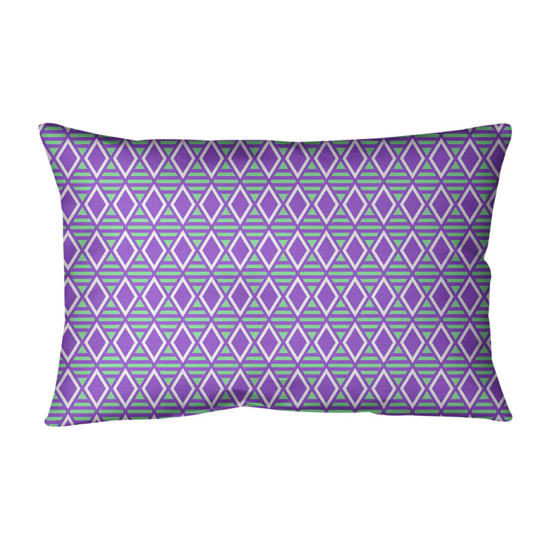 Housse et insert de coussin rectangulaire Katelyn Elizabeth, Pas de bourre, Mauve / Vert
