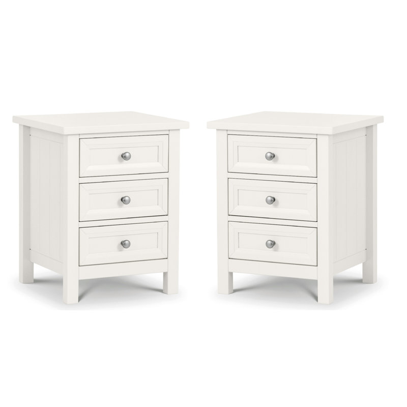 Jarin 48cm W Bedside Table, White