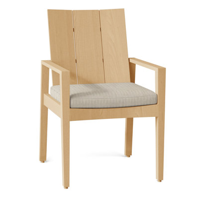 Chaise avec accoudoirs d'extérieur en teck Ashland
