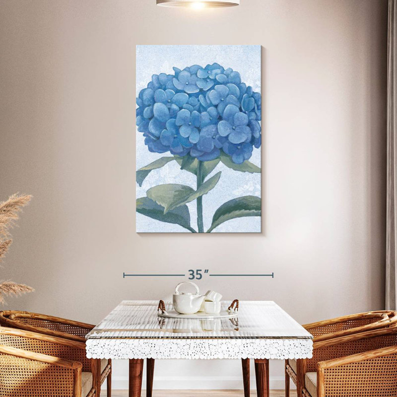 Harnek Blue Hydrangea II, 45" H x 30" W