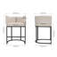 Upholstered Counter Stool with Metal Frame-669509955