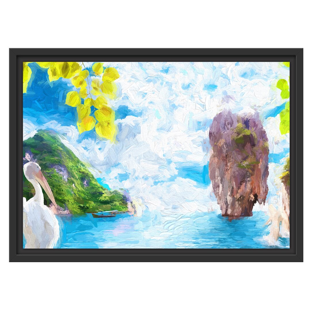 Gerahmtes Wandbild Urlaubslandschaft