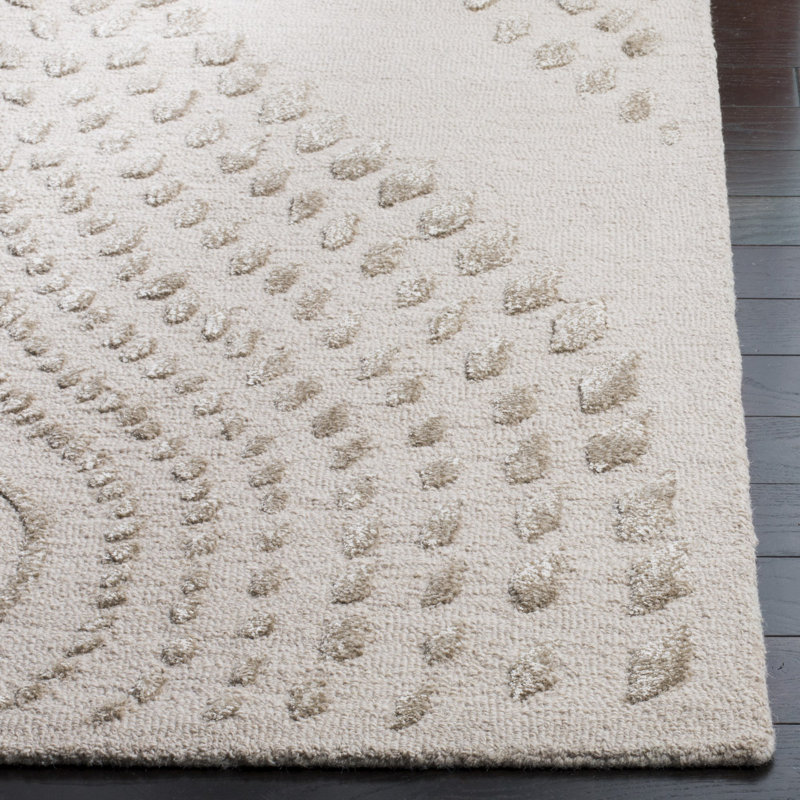 Bowers Hand Tufted Wool Geometric Rug, Rectangle 2'6" x 4'