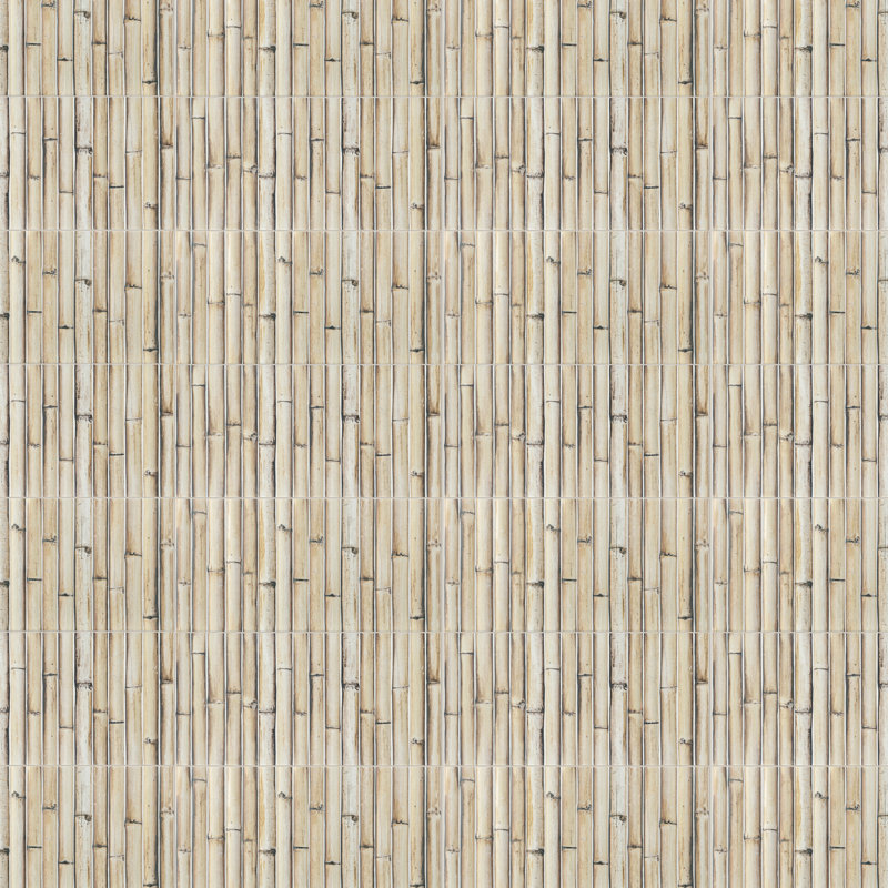 Bamboo 5.88'' W x 11.88'' L Tile, Sandy White