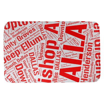 Dallas Texas Districts Rectangle Memory Foam Non-Slip Bath Rug -  East Urban Home, 036CBC0DB37945968E24908A76396ABB