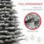 Arbre de Noël artificiel pin de montagne 6,5 pi pré-éclairé, arbre de Noël enneigé, arbre de Noël à charnière avec 400 lumières DEL et 990 branches pour la décoration des fêtes-605198917