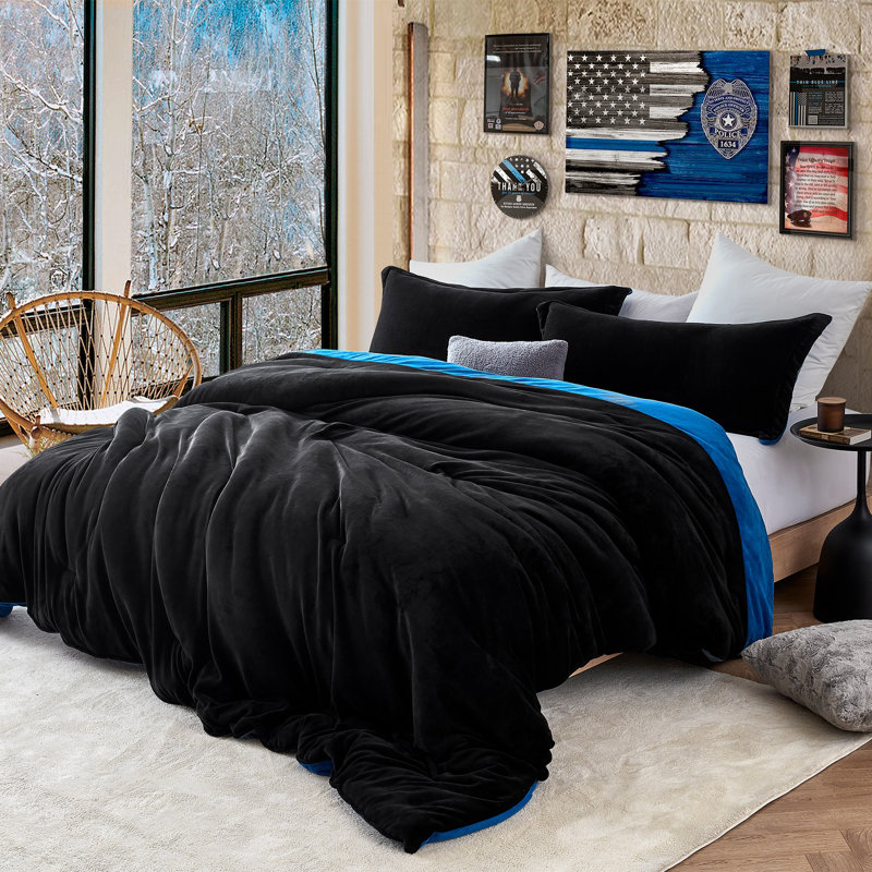Even Heroes Need Sleep Coma Inducer Oversized Comforter Set, Twin XL Comforter + 1 Standard Sham, Black