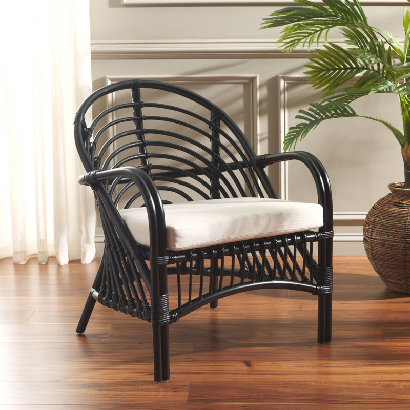 Chaise d'appoint Coltan avec coussin, Noir, noir, noir, noir