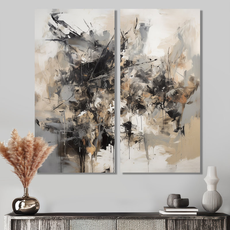 «Gray World Inner Worlds of Marble III», art mural moderne sur toile, H 20 po x l 24 po, Toile tendue, Ne s’applique pas