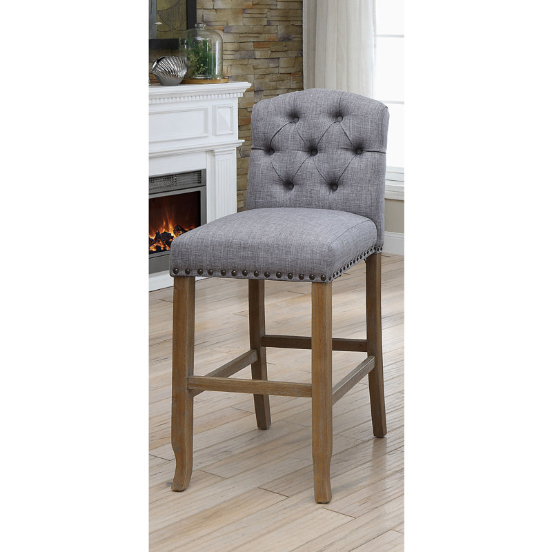 Tabouret Lyon, Gris clair, Tabouret de bar (siège d'une hauteur de 30,75 po)