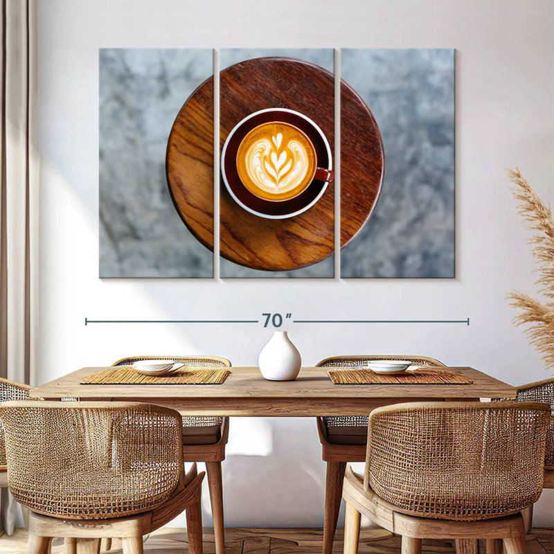 Café au lait artistique Yarlin, H 42 po x l 65 po