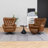 Genuine Leather Swivel Wingback Recliner-707884899