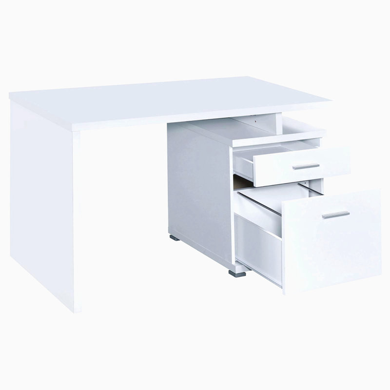 Bureau réversible à 2 tiroirs, Blanc