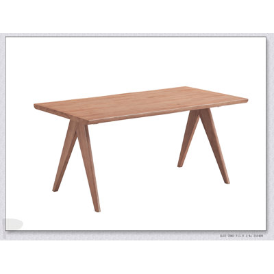 Natural Wooden Leg Dining Table For Versatile Use And Elegant Home Decor, Perfect For Both Dining And Working.