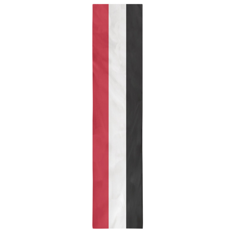 Boston Table Runner, 72" x 16", Cotton Blend, Washington,Red/White/Black