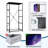 4 Drawer Dresser for Bedroom, Narrow Chest of Drawers, Wooden Top and Study Iron Frame 18"x37.5"-(WxH)