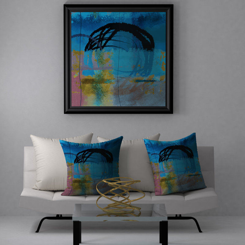 Abstract Reversible Throw Pillow, 20" x 20"
