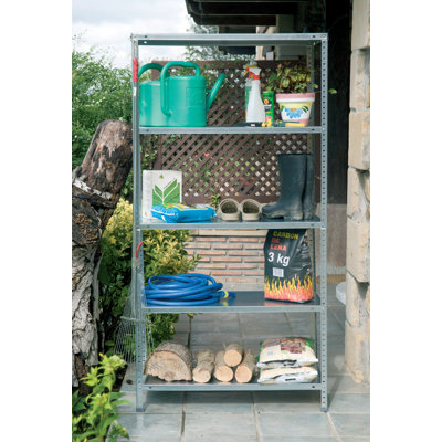Ar Shelving Industrial grade	5-Tier Galvanized Steel Garage Storage Shelving Unit in Silver with Steel Racks (39.4 in. W x 79 in. H x 16 in. D)