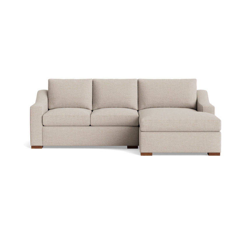 Lucca Chaise Sectional, Right Hand Facing, Performance Weave - Natural