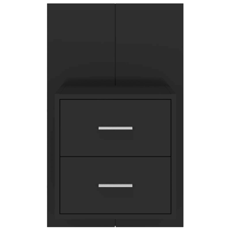 Jaicarious Wall-mounted Bedside Cabinet, Black